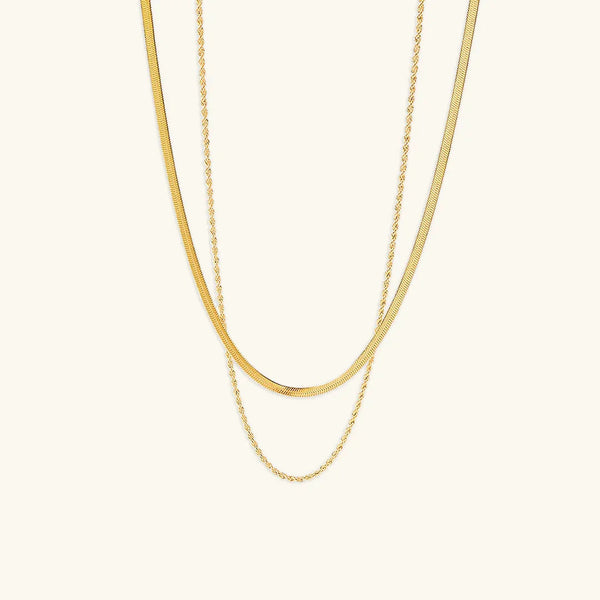 Aurora Layered Gold Chain Necklace