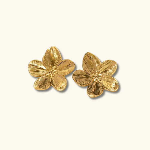 Blossom Flower Gold Earrings