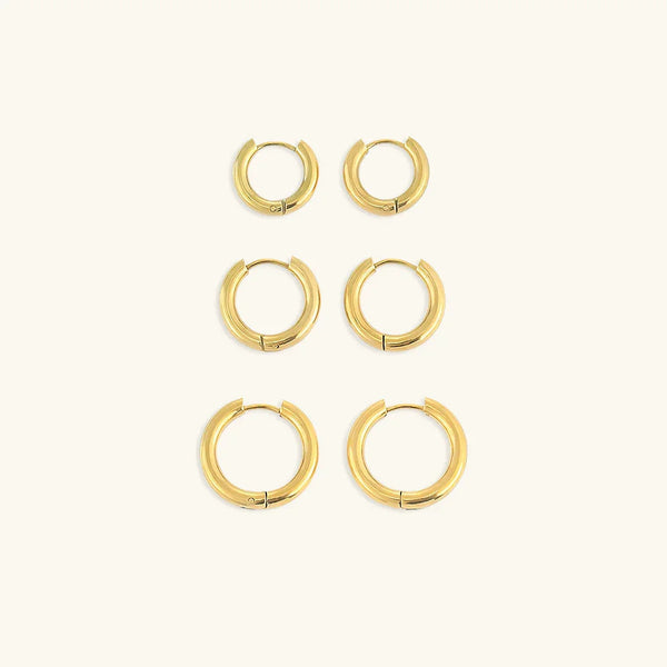 Vintage Zirconia Round Hoops