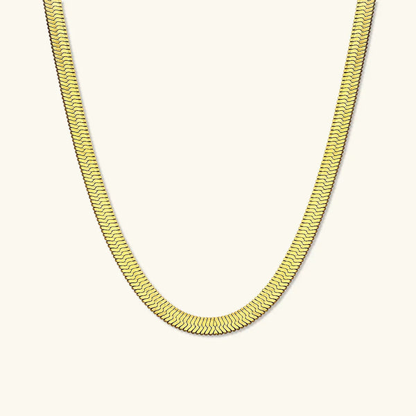 Hailey Gold Herringbone Necklace