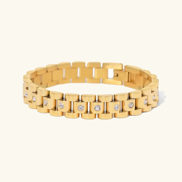 Elegant Gold Watchband Bracelet