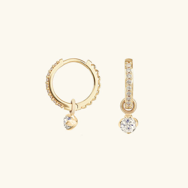 The Allegra Reversible Diamond Hoops