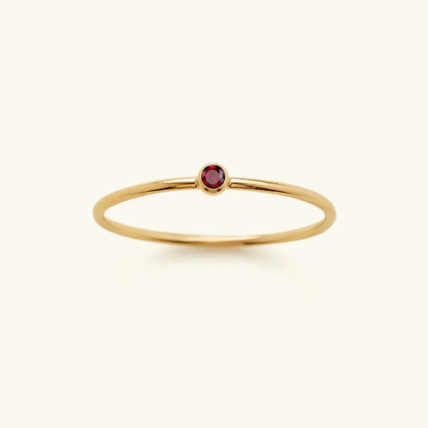 Ruby Birthstone Stacker Ring